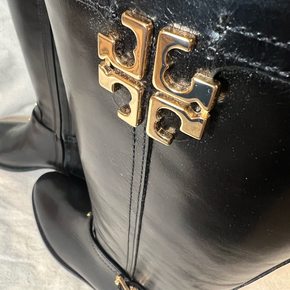Tory Birch ELOISE riding boots black size 9 - Picture 10 of 13